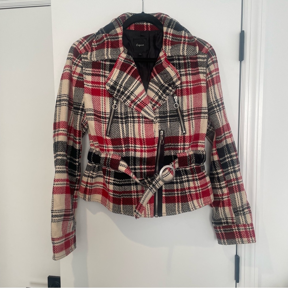 Women's Plaid Jacket - Red and Black